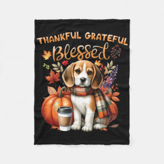 Dankbar gesegneter Beagle Hund glücklich Fall Y' Fleecedecke