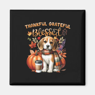 Dankbar gesegneter Beagle Hund glücklich Fall Y' Magnet