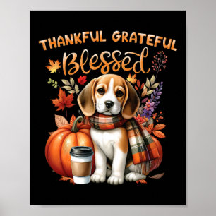 Dankbar gesegneter Beagle Hund glücklich Fall Y' Poster