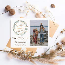 Dankbar gesegneter Erntedank Postkarte