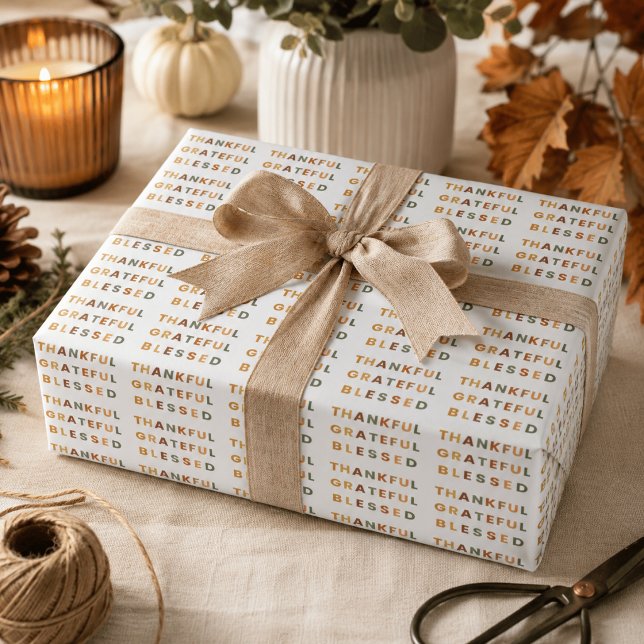 Dankbar gesegnetes Papier - Modernes Geschenkpapier (Von Creator hochgeladen)