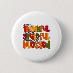 Dankbar Gesegnetes Shirt Thanksgiving Frauen Button