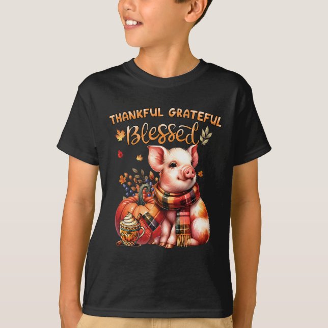 Dankbar gesegnetes Tierfleisch Fall Y'a T-Shirt (Vorderseite)