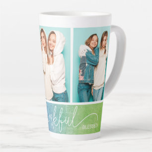 Dankbar Glückwunsch gesegnet Modernes Drei Foto Milchtasse