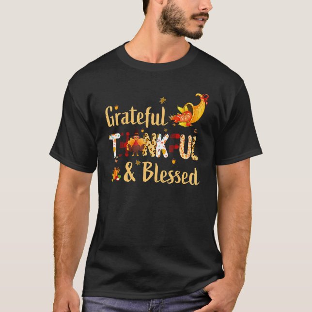 Dankbar Glückwunsch Gobble Türkei Thanksgivi T-Shirt (Vorderseite)