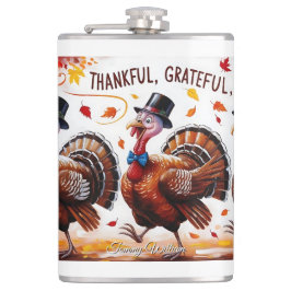 Dankbar Glückwunsch zum Erntedankfest Flachmann