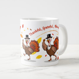 Dankbar Glückwunsch zum Erntedankfest Jumbo-Tasse