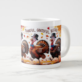 Dankbar Glückwunsch zum Erntedankfest Jumbo-Tasse