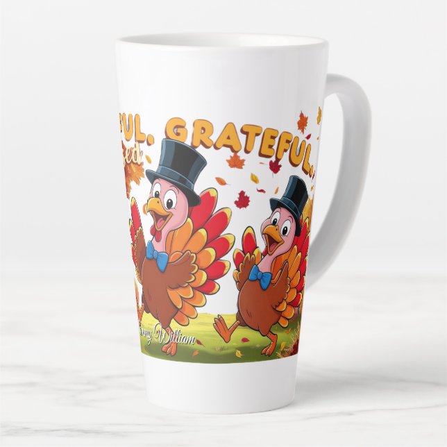 Dankbar Glückwunsch zum Erntedankfest Milchtasse (Rechte Ecke)