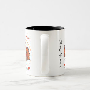 Dankbar Glückwunsch zum Erntedankfest Zweifarbige Tasse