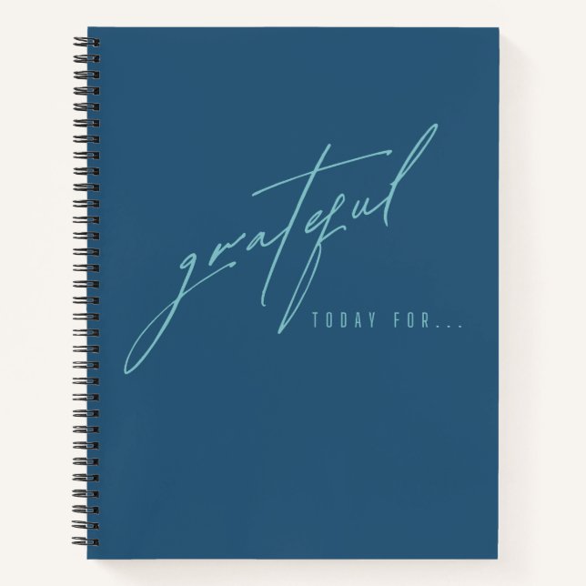dankbar heute für. Notebooks und Dankesblätter Notizbuch (Vorderseite)