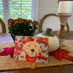 Dankbar - In meine Erntedank-Karte fallen Karte