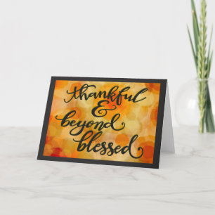 Dankbar jenseits gesegneten Erntedanks Moderne Karte