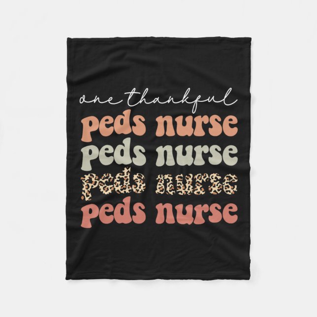 Dankbar Peds Nurse Herbstbaum Herbstlaub Dank Fleecedecke (Vorderseite)