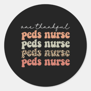 Dankbar Peds Nurse Herbstbaum Herbstlaub Dank Runder Aufkleber
