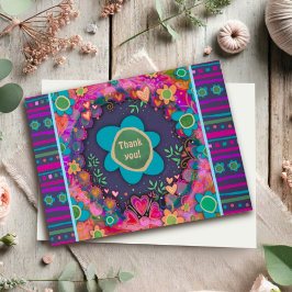 Dankbar Personalisiert floral fröhlich Niedlich Karte