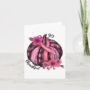 Dankbar Pink Pumpkin Sonnenblumen Brustkrebs im Kr Karte