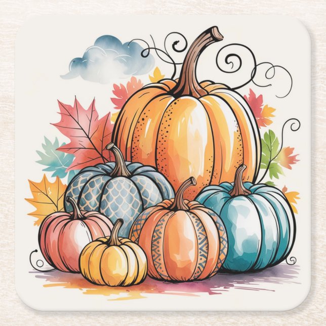 dankbar rechteckiger pappuntersetzer (Vorderseite)