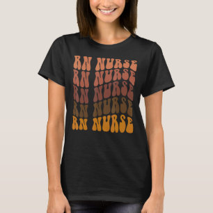Dankbar RN Nurse Autumn Nurse Retro Groovy Dank T-Shirt