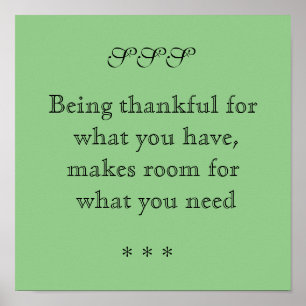 Dankbar sein - Poster