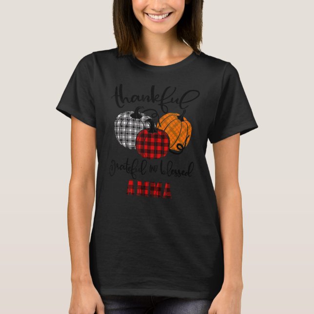 Dankbar Seligen Amma Herbst Pumpkin T-Shirt (Vorderseite)