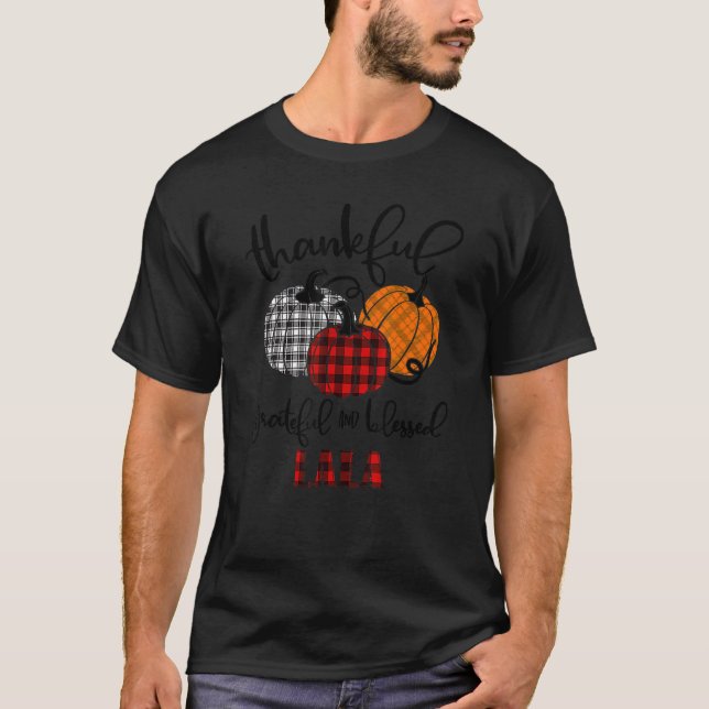 Dankbar Seligen Lala Herbst Pumpkin T-Shirt (Vorderseite)