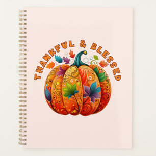Dankbar und gesegnet Autumn Pumpkin Planer