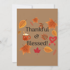 Dankbar und gesegnet! feiertagskarte