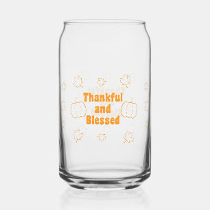 Dankbar und Gesegnet Kann Glas Thanksgiving