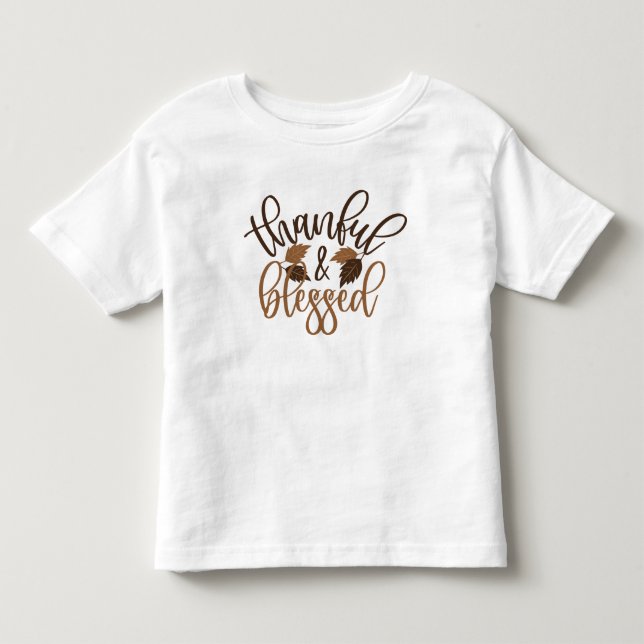 Dankbar und gesegnet kleinkind t-shirt (Vorderseite)