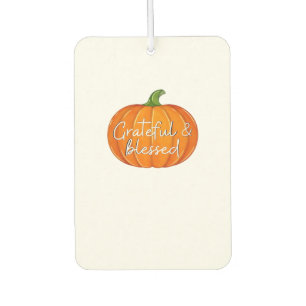 Dankbar und Gesegnet - Kürbis Herbst Thanksgiving Autolufterfrischer