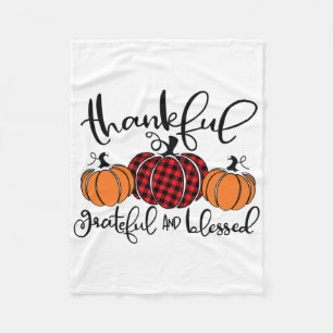 Dankbar und gesegnet Pumpkin Fall Thanksg Fleecedecke
