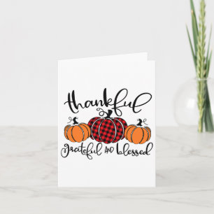 Dankbar und gesegnet Pumpkin Fall Thanksg Karte