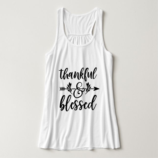 Dankbar und gesegnet tank top (Design Vorderseite)