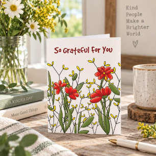 Dankbare Blüten Ermutigungskarte Karte