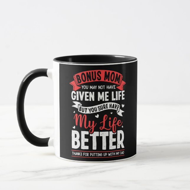 Dankbare Bonus-Mutter Stiefmutter Stiefmutter Für Tasse (Links)