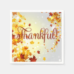 Dankbare Bunte Herbst-Papier-Servietten Herbstlaub Serviette