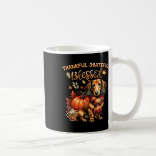 Dankbare Dankbarkeit gesegnete Dackel Fall Y'all Kaffeetasse