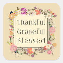 Dankbare Dankbarkeit gesegnete Erntedank-Aufkleber