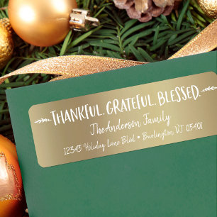 Dankbare Dankbarkeit gesegnete Typografie Name Gol