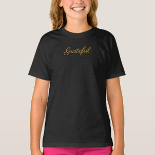 Dankbare einfache Minimalistische Kinder T-Shirt