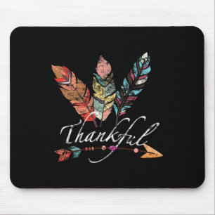 Dankbare Feder und Pfeil Fall - Vintage Thanksgivi Mousepad