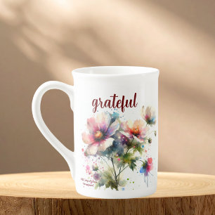 Dankbare Florale Moderne Spezialtasse Prozellantasse