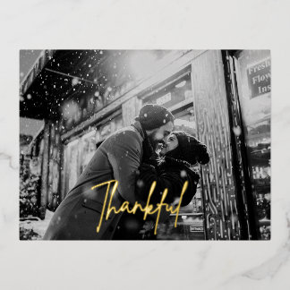 Dankbare Fotoleiterkarte Folien Feiertagspostkarte