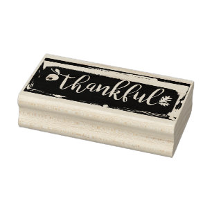 Dankbare Grafik Holiday Wood Art Briefmarke Gummistempel