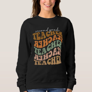 Dankbare Grundschullehrerin Retro Herbst Stimmung Sweatshirt