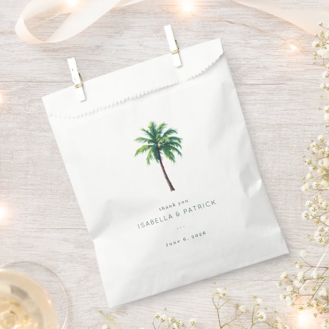 Dankbare grüne tropische Palme Geschenktütchen (Ausgeschnitten)