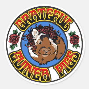 Dankbare Guinea Pig Runder Aufkleber