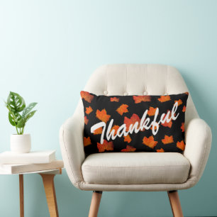 DANKBARE HERBSTBLÄTTER ELEGANTE HERBSTBLATT NATUR LENDENKISSEN
