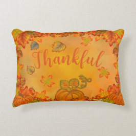 Dankbare Herbstlaub & Pumpkin Erntedank Kissen